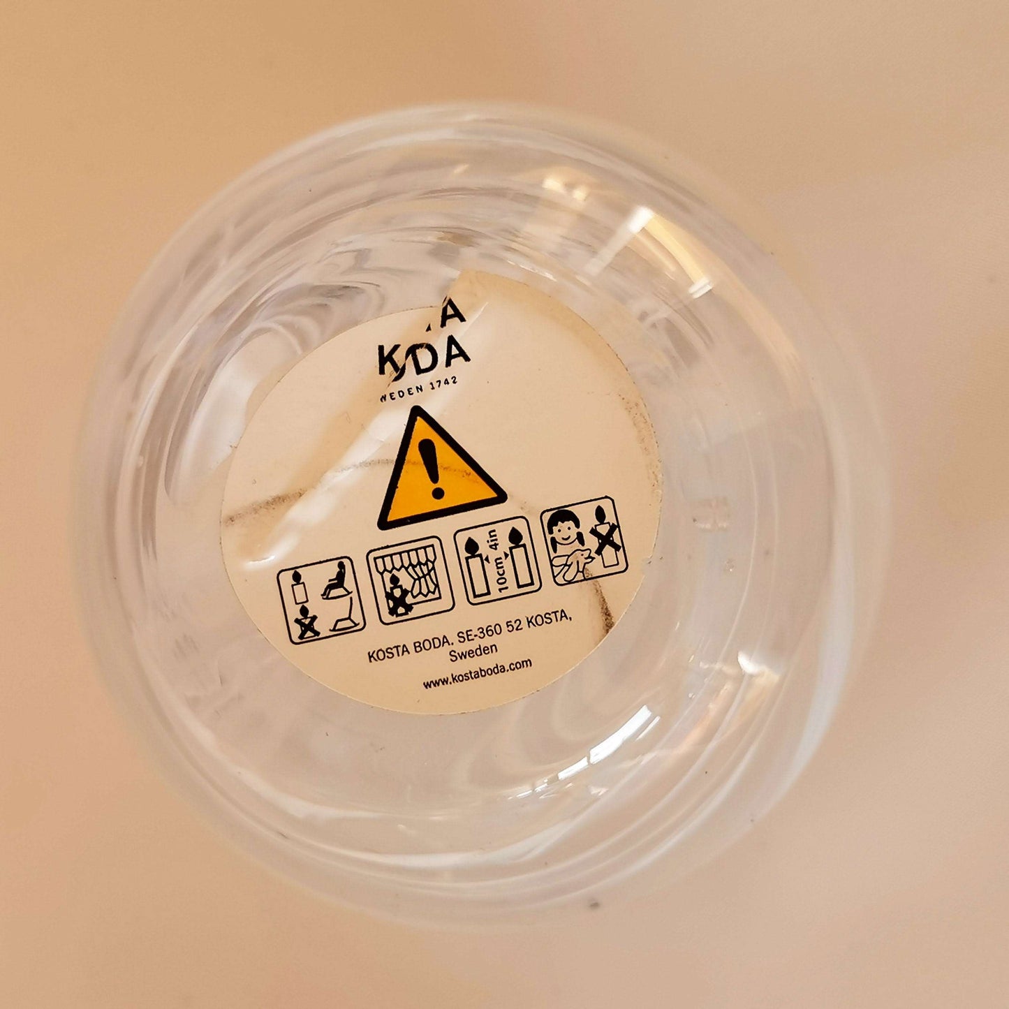 Paar Kerzenhalter aus Glas von Kosta Boda Schweden Dekorative Gefäße Kosta Boda