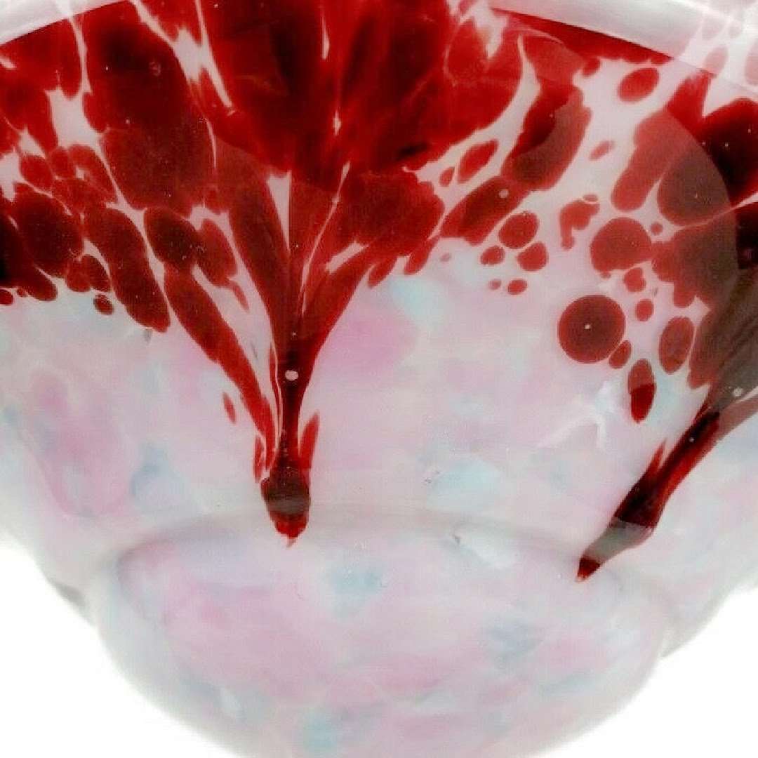 Grosse Art Déco Deckenlampe Hängelampe aus Glaspaste um 1930 Deckenleuchten Art Deco