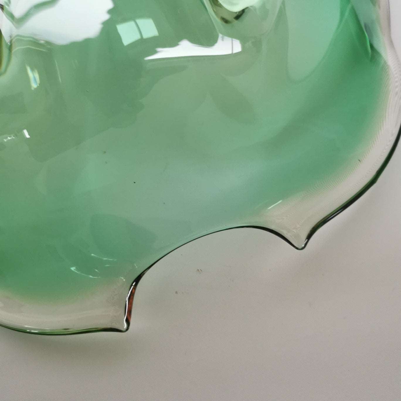 Tschechische Sommerso Glasschale 1960-70.