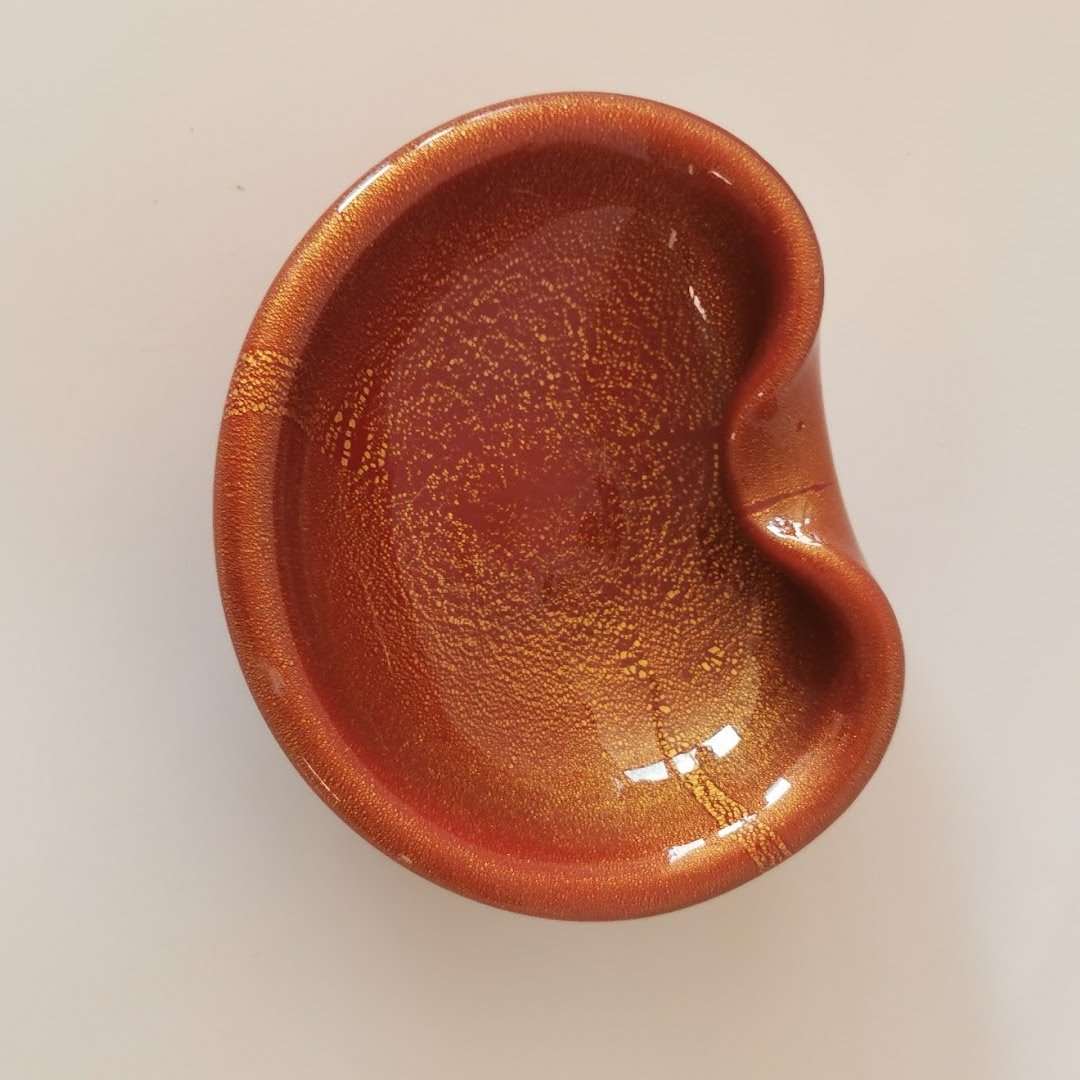 Glasschale mit Aventurin von Achimede Seguso Murano um 1950.