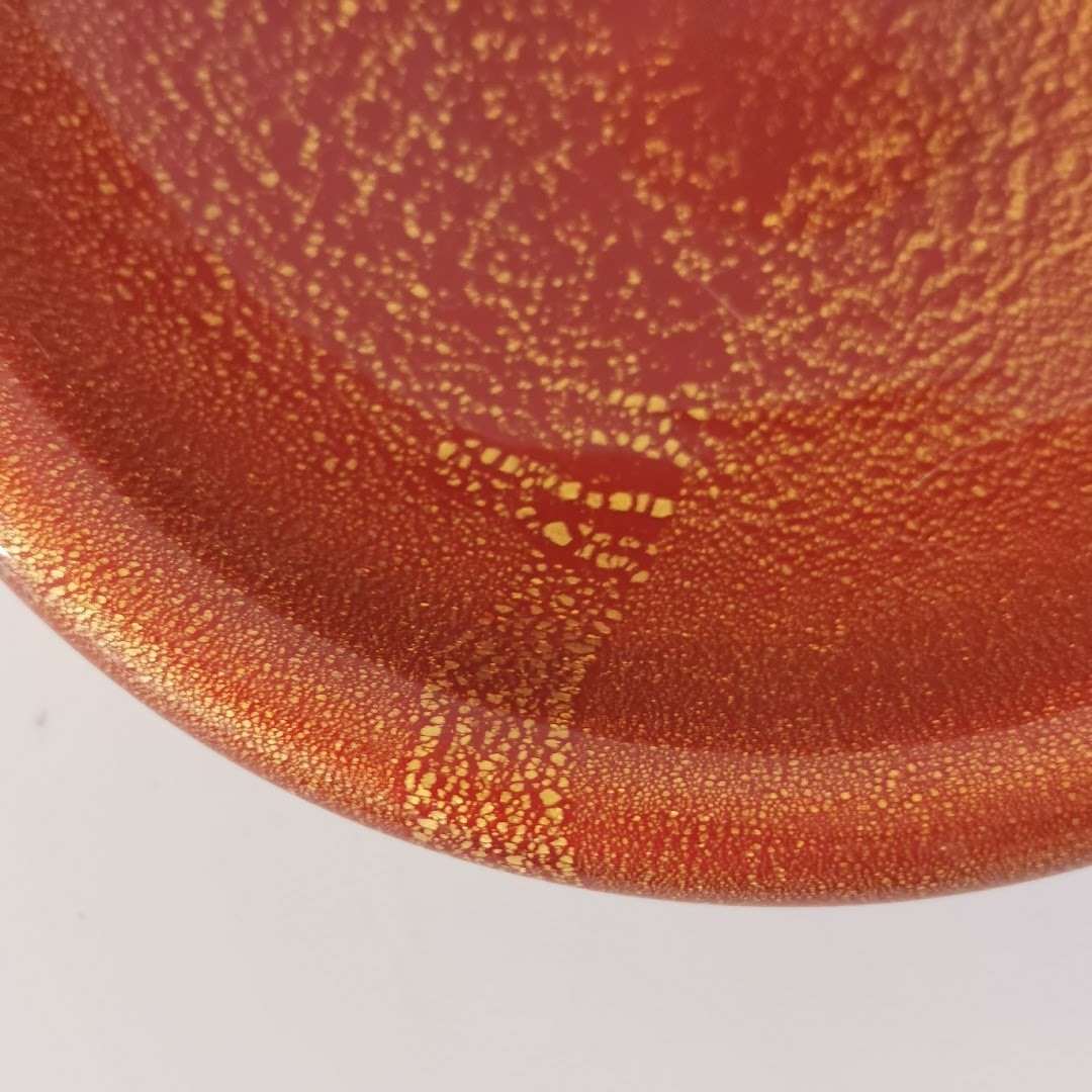 Glasschale mit Aventurin von Achimede Seguso Murano um 1950.