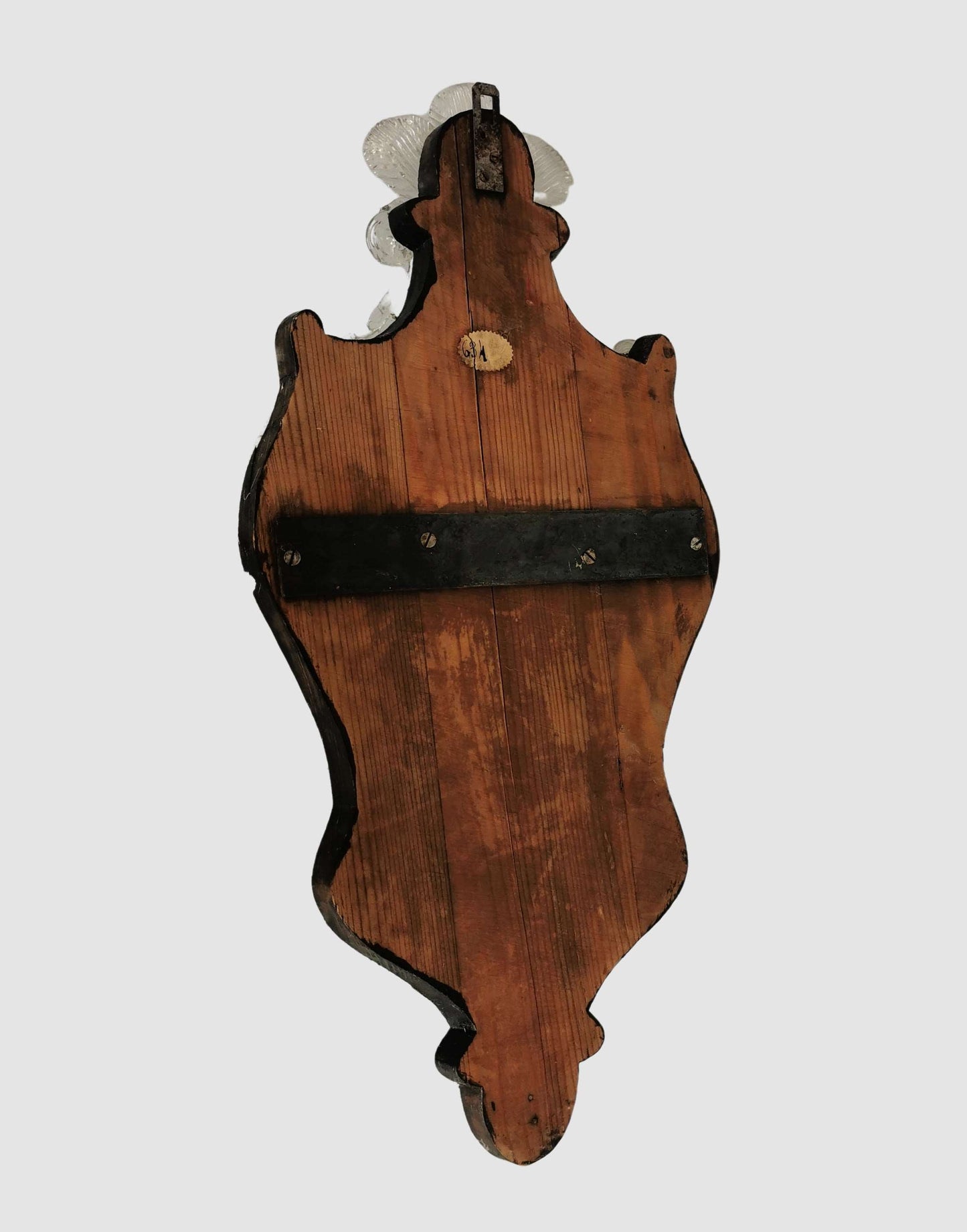 Antiker Spiegel mit Kerzenhalter Venedig Murano um 1900.