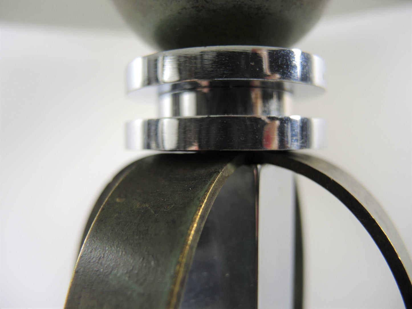 Art Déco Tischlampe, Chrom, Bronze und Nickel, Frankreich um 1930 Lampen Art Deco