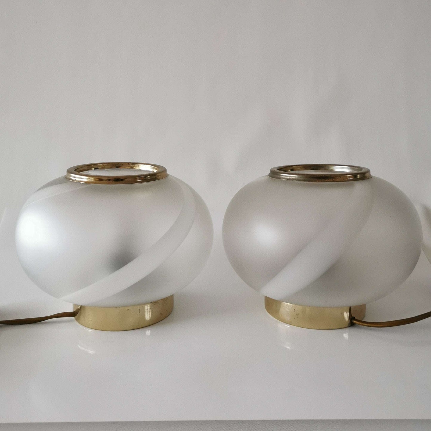 Paar Vintage Tischlampen Murano um 1970 Lampen Murano
