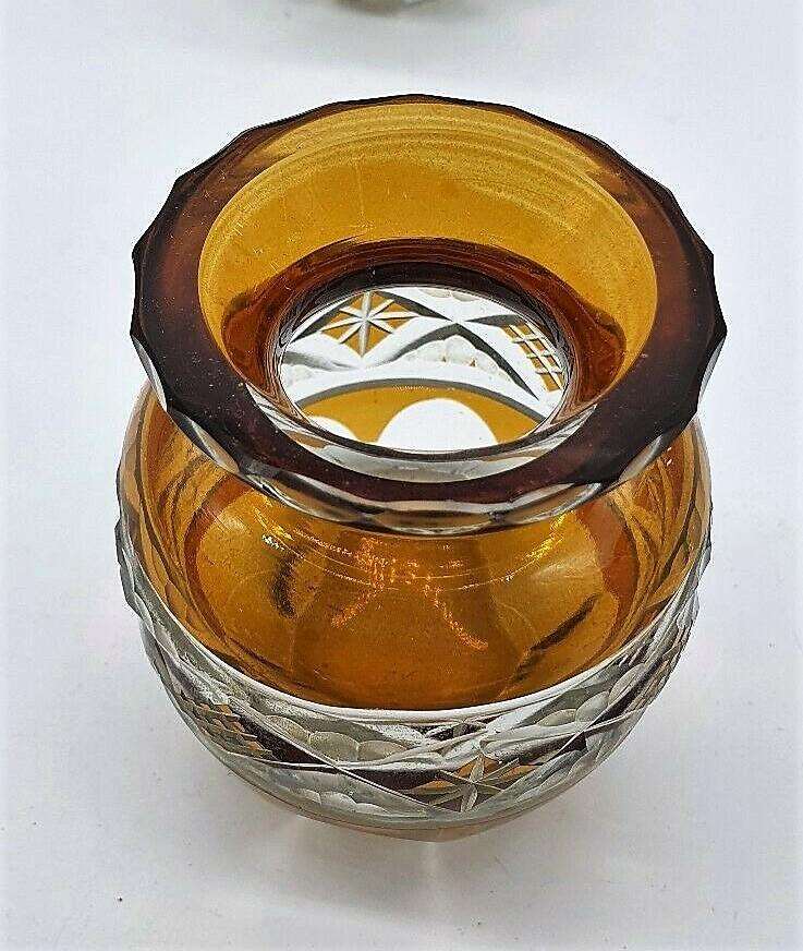 Zwei kleine Art Déco Vasen Josephinenhütte Dekorative Gefäße Josephinenhütte