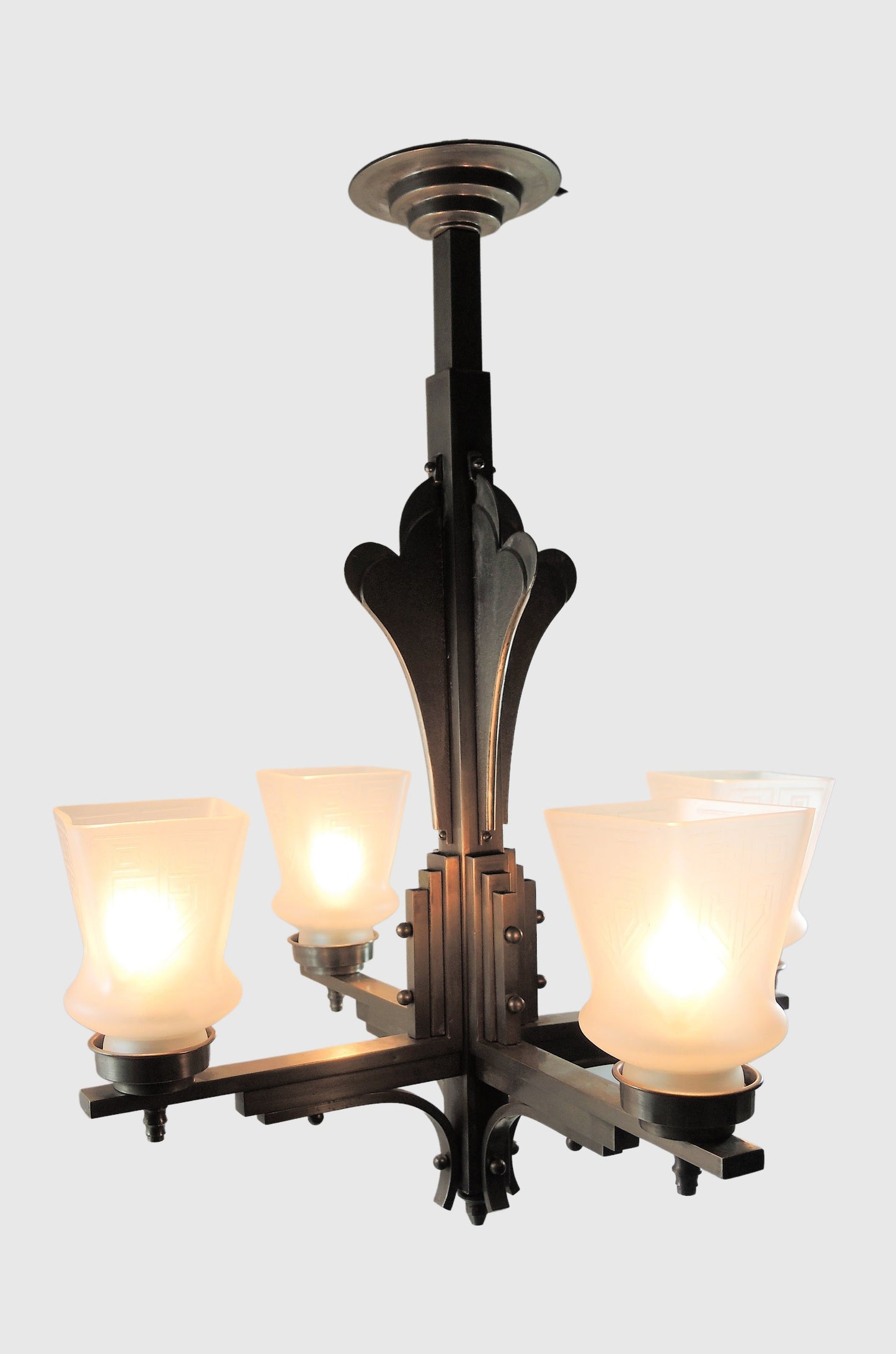 Grosse Art Déco Deckenlampe Frankreich.