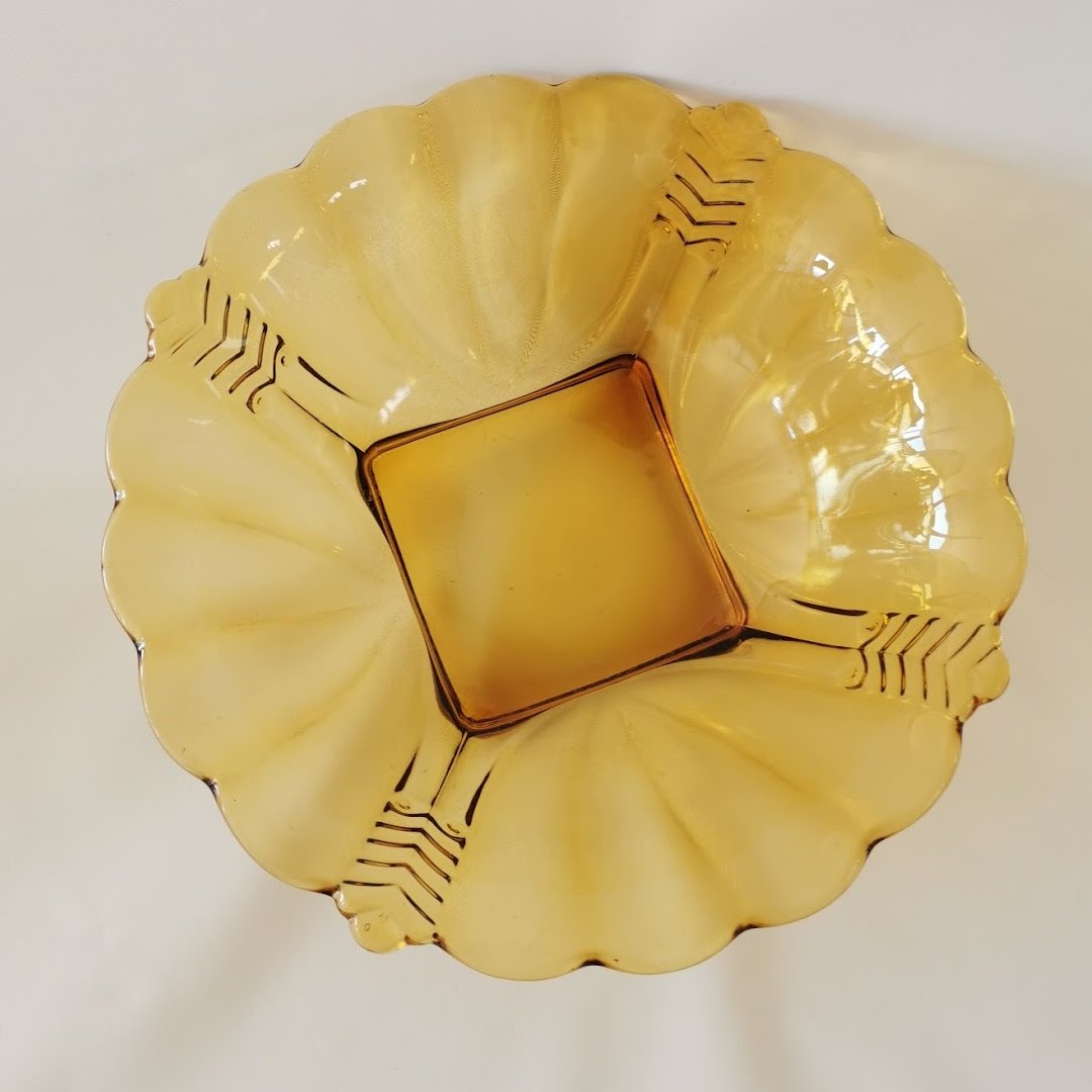 Art Déco Glasschale 1920-40.