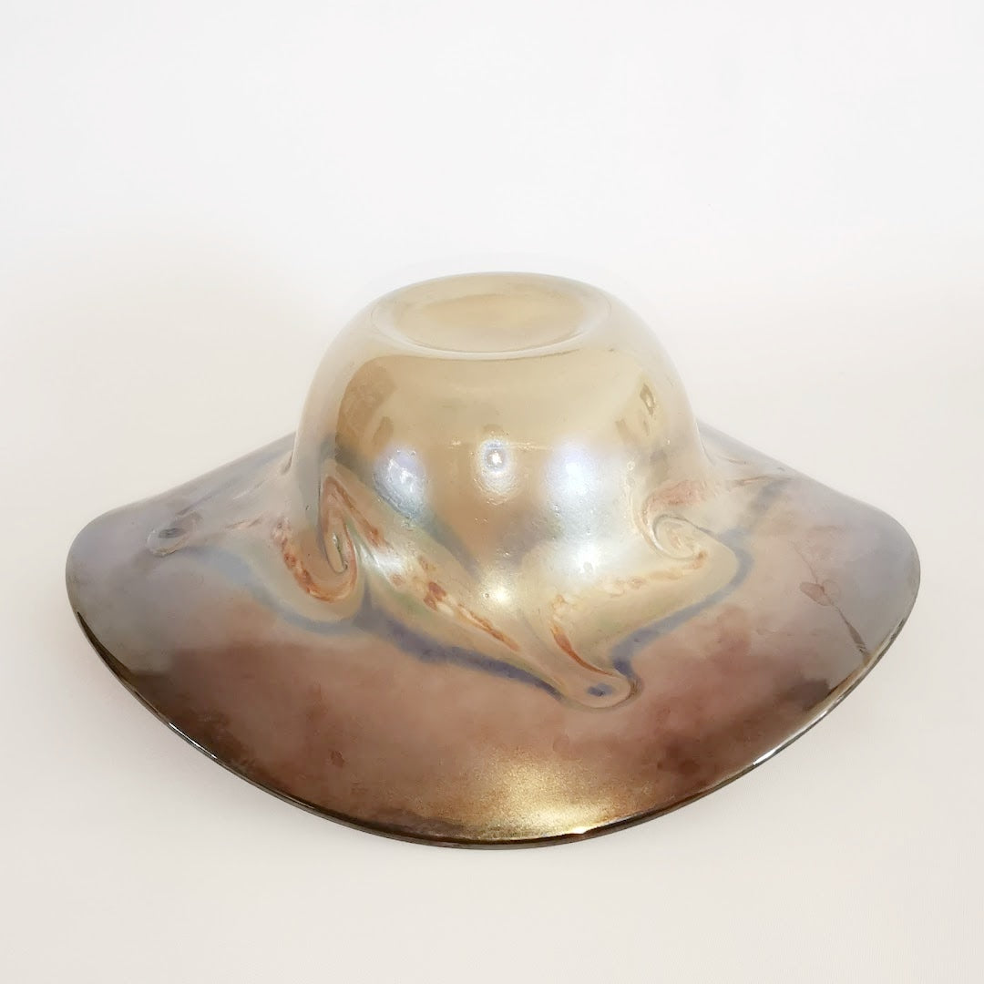 Schmid Studioglas Schale, 1989 signiert..
