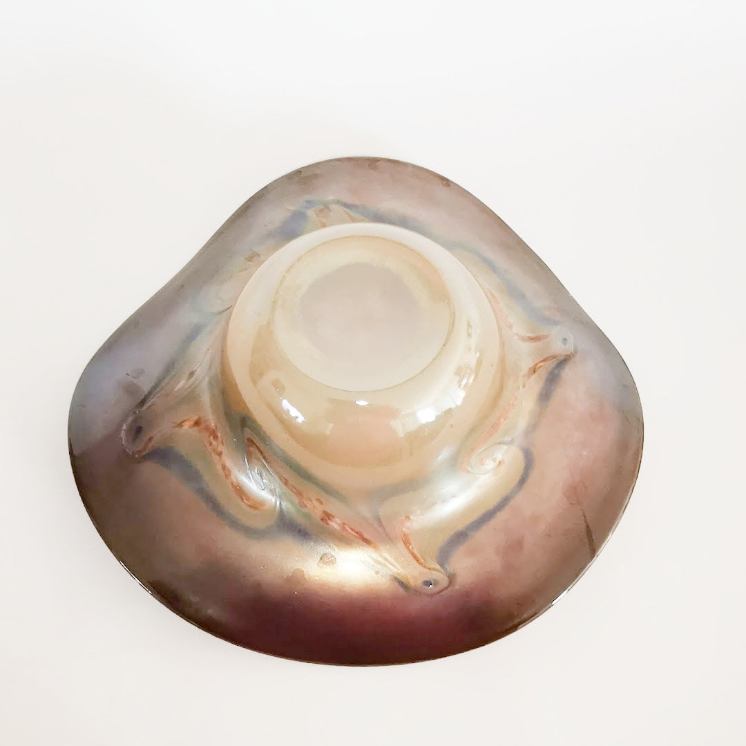 Schmid Studioglas Schale, 1989 signiert..