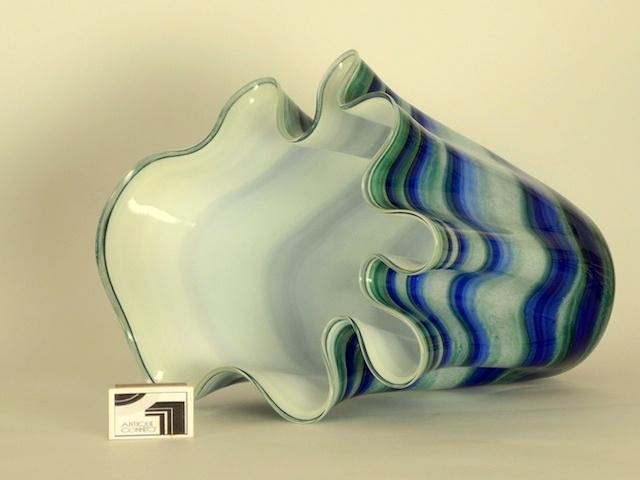 Grosse Meerblaue Fazzoletti Bodenvase.