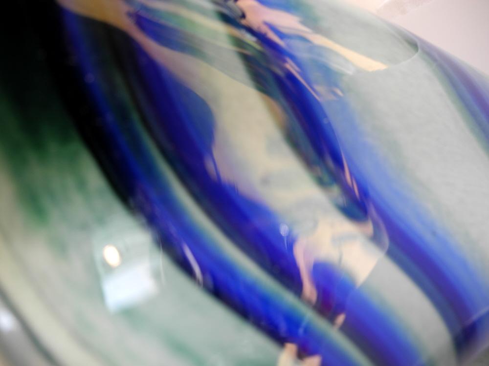 Grosse Meerblaue Fazzoletti Bodenvase.