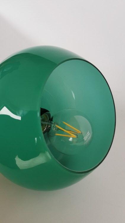 Grüne Deckenlampe Vetreria Vistosi um 1960, Murano Deckenleuchten Vistosi Murano