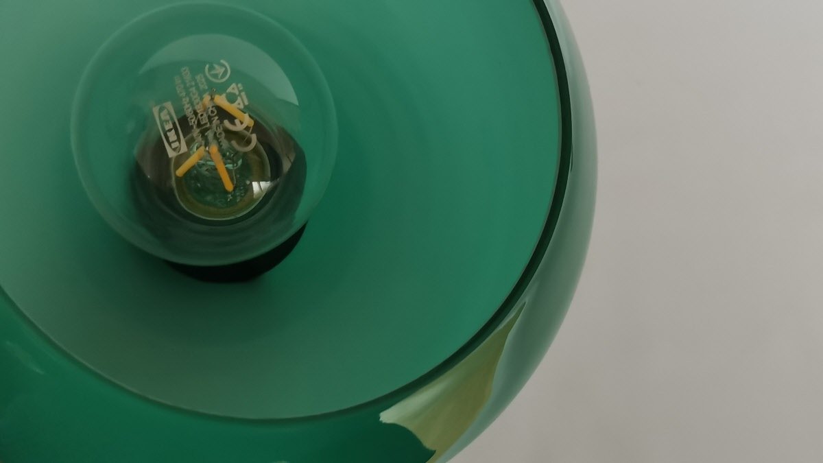Grüne Deckenlampe Vetreria Vistosi um 1960, Murano Deckenleuchten Vistosi Murano