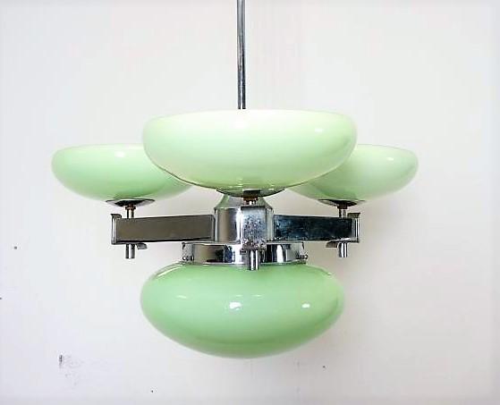 Dreiarmige Vintage Design Deckenlampe Deutschland um 1930-40.
