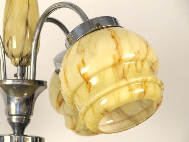 Grosse 3-armige Deckenlampe, Deutschland um 1930-40