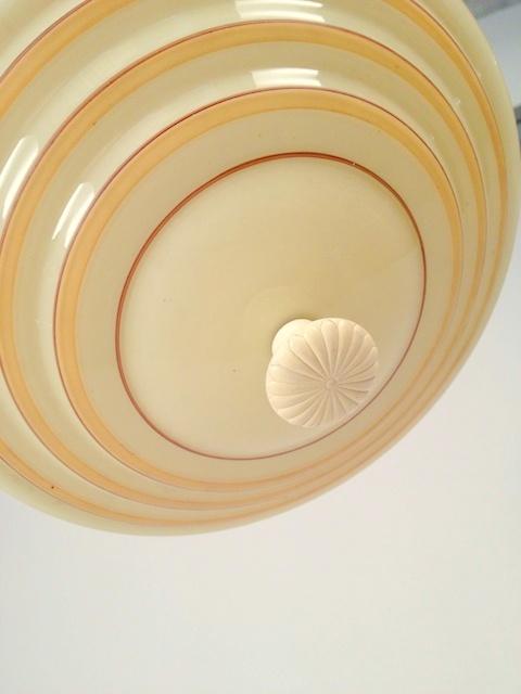 Keramik Deckenlampe, Deutschland 30er Jahre.