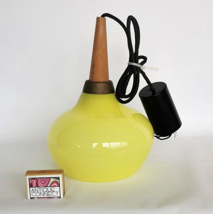 Gelbe Deckenlampe Vetreria Vistosi um 1960, Murano Lampen Vistosi Murano