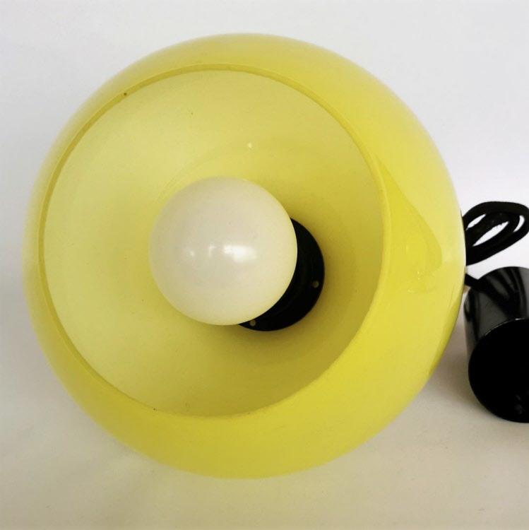 Gelbe Deckenlampe Vetreria Vistosi um 1960, Murano Lampen Vistosi Murano