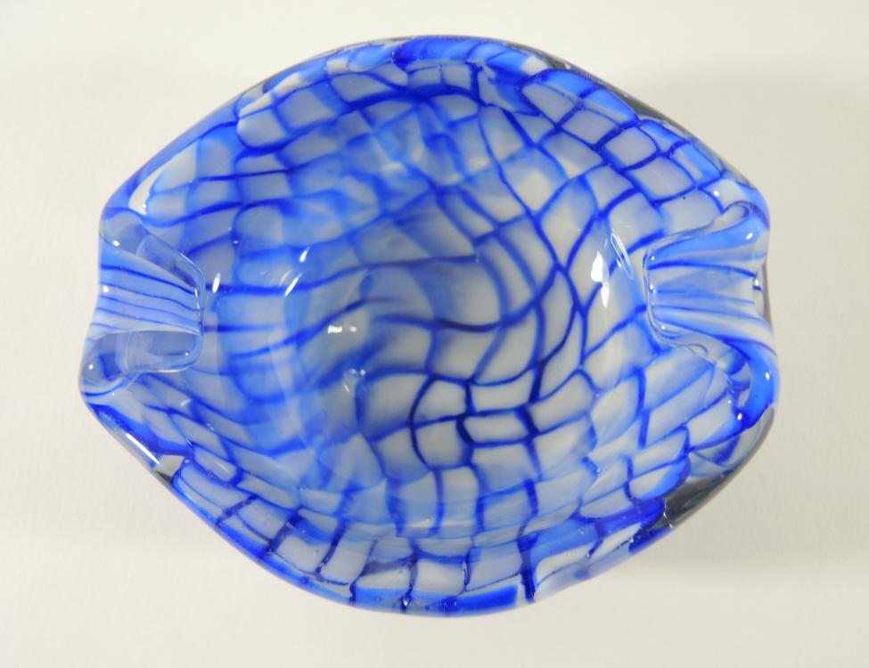 Kleine blaue Murrinen Schale Murano.