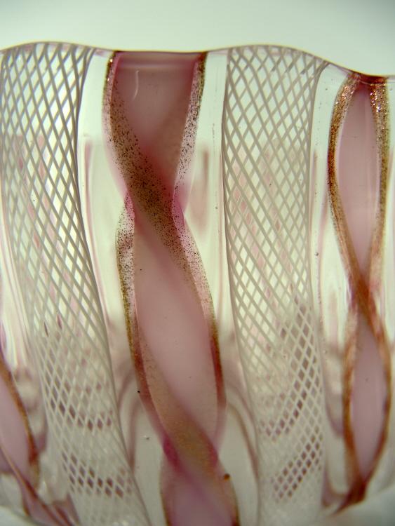 Filigrana Schale von Salviati Murano 1950-60 mit Label.