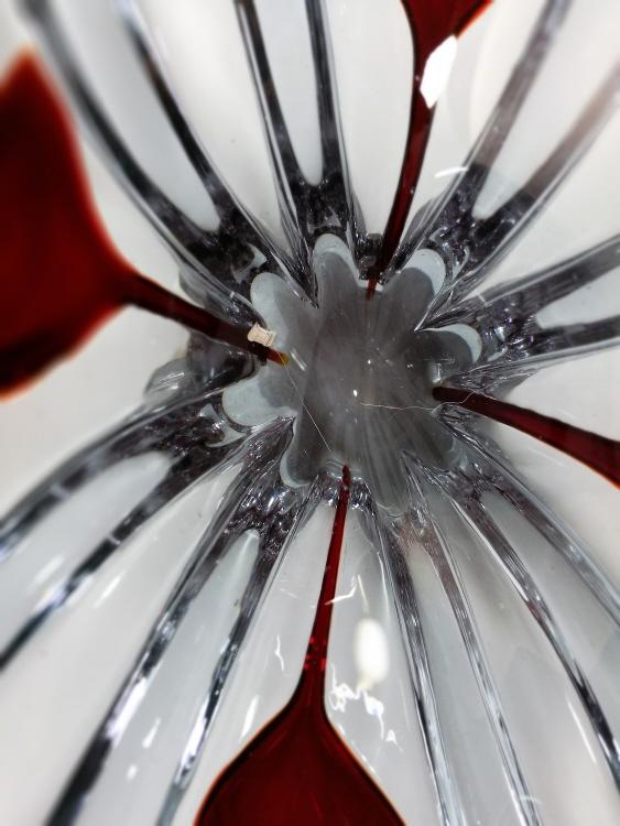 Grosse, lila Glasschale , Murano um 1960-70