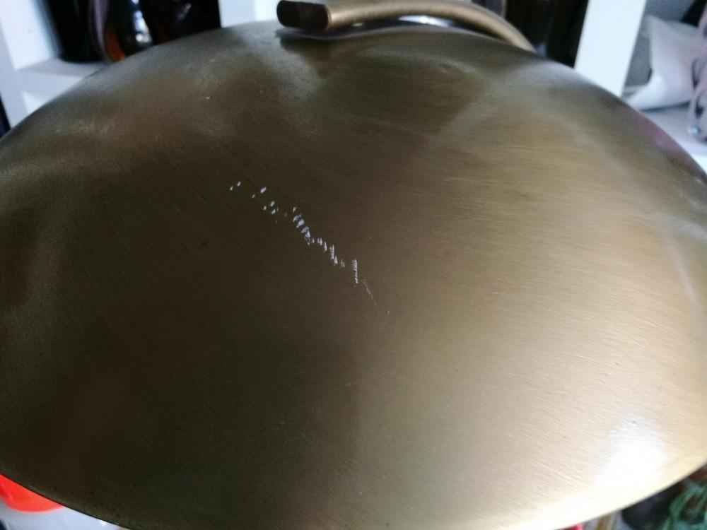 Antike Messinglampe