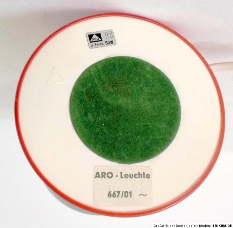 Aro Vintage Design Tischlampe Model 667/01 von Lindner um 1970.