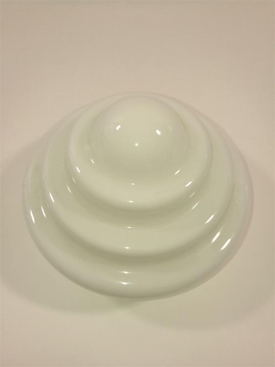 Ersatzglas Art Déco Lampe aus weissem Milchglas.