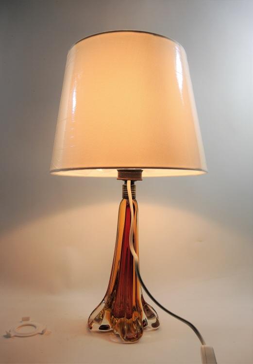 Lampenfuss Murano Sommerso Glas um 1960