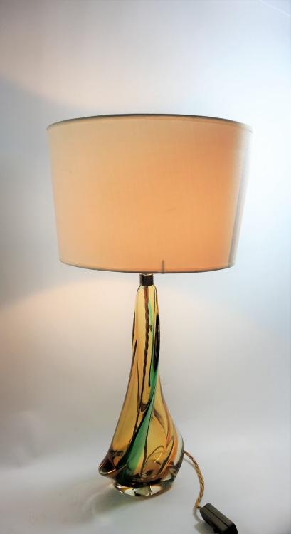 Grosser italienischer Lampenfuss Murano Sommerso um 1950.