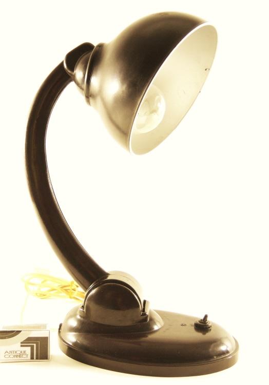 Art Déco Bakelit Tischlampe, E. K. Cole, Original