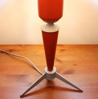 Orange Louis Kalff Tischlampe von Philips, Belgien um 1950