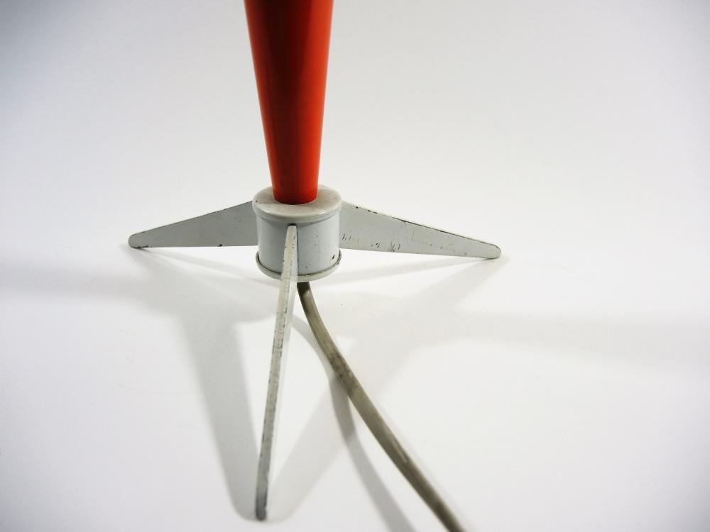 Orange Louis Kalff Tischlampe von Philips, Belgien um 1950