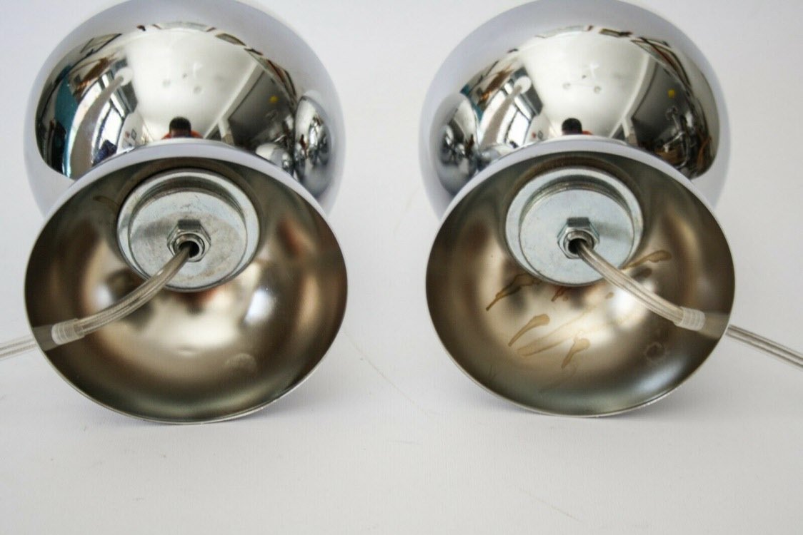 Paar italienische Vintage Tischlampen um 1970.