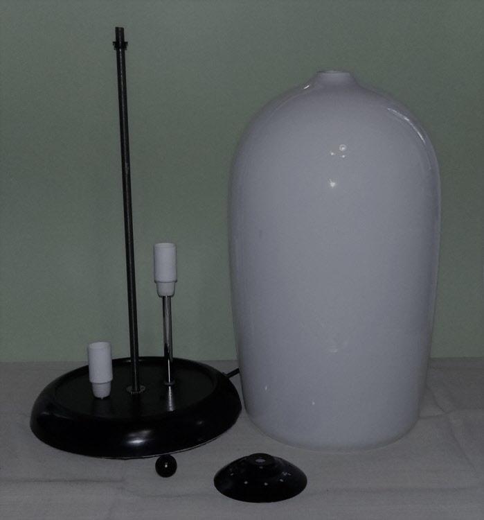 Seltene, grosse Tischlampe, Murano um 1970 Lampen Murano