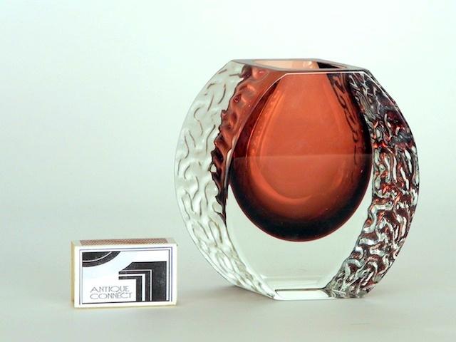 Mandruzzato Blockvase Murano um 1960.