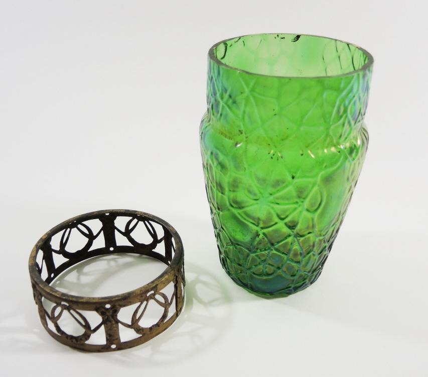 Grüne Jugendstil Vase um 1890