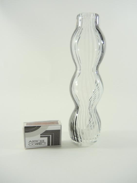 Klare Murano Vase a Filigrano um 1960
