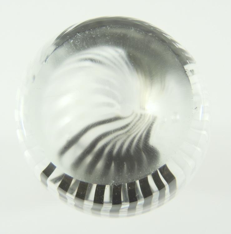 Klare Murano Vase a Filigrano um 1960