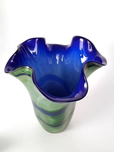Blaugrüne Fazzoletti Vase.