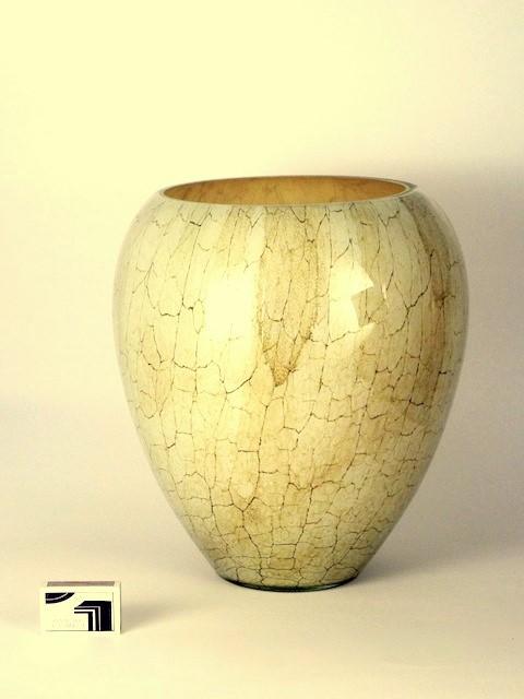 Beige, runde Bodenvase
