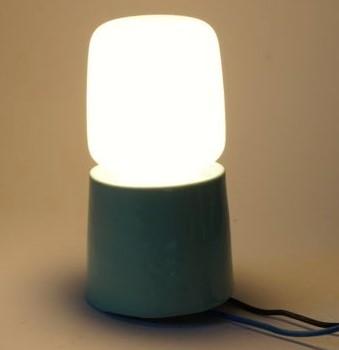 Günblaue Wandlampe Wilhelm Wagenfeld um 1950