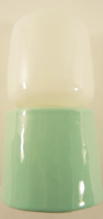 Günblaue Wandlampe Wilhelm Wagenfeld um 1950