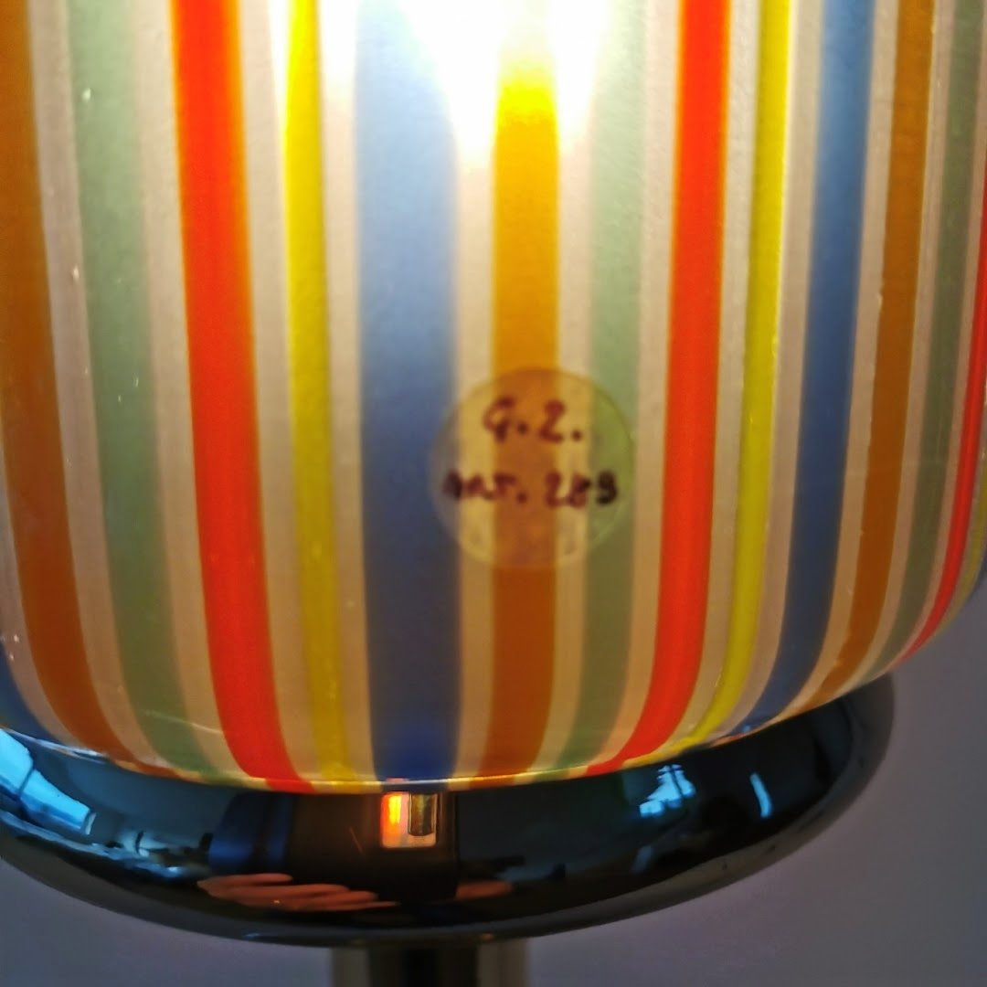 Vintage Tischlampe von Venini für Leucos um 1980 Lampen Venini Leucos