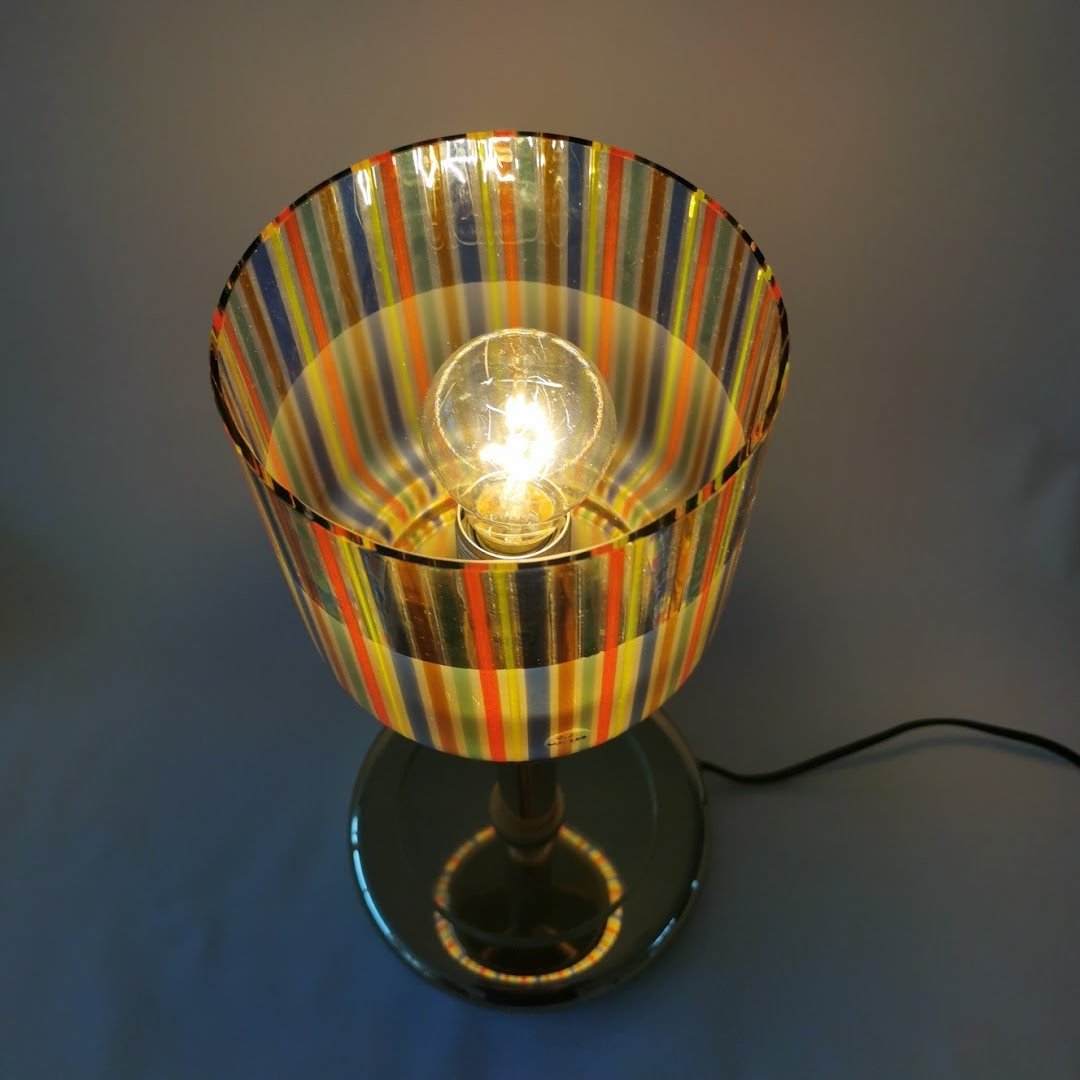 Vintage Tischlampe von Venini für Leucos um 1980 Lampen Venini Leucos