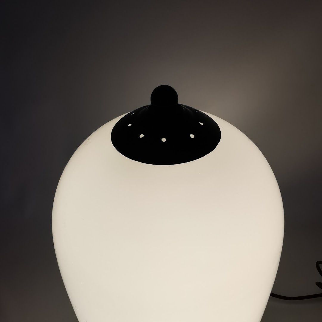 Grosse Vintage Design Tischlampe Murano um 1970 Lampen Murano