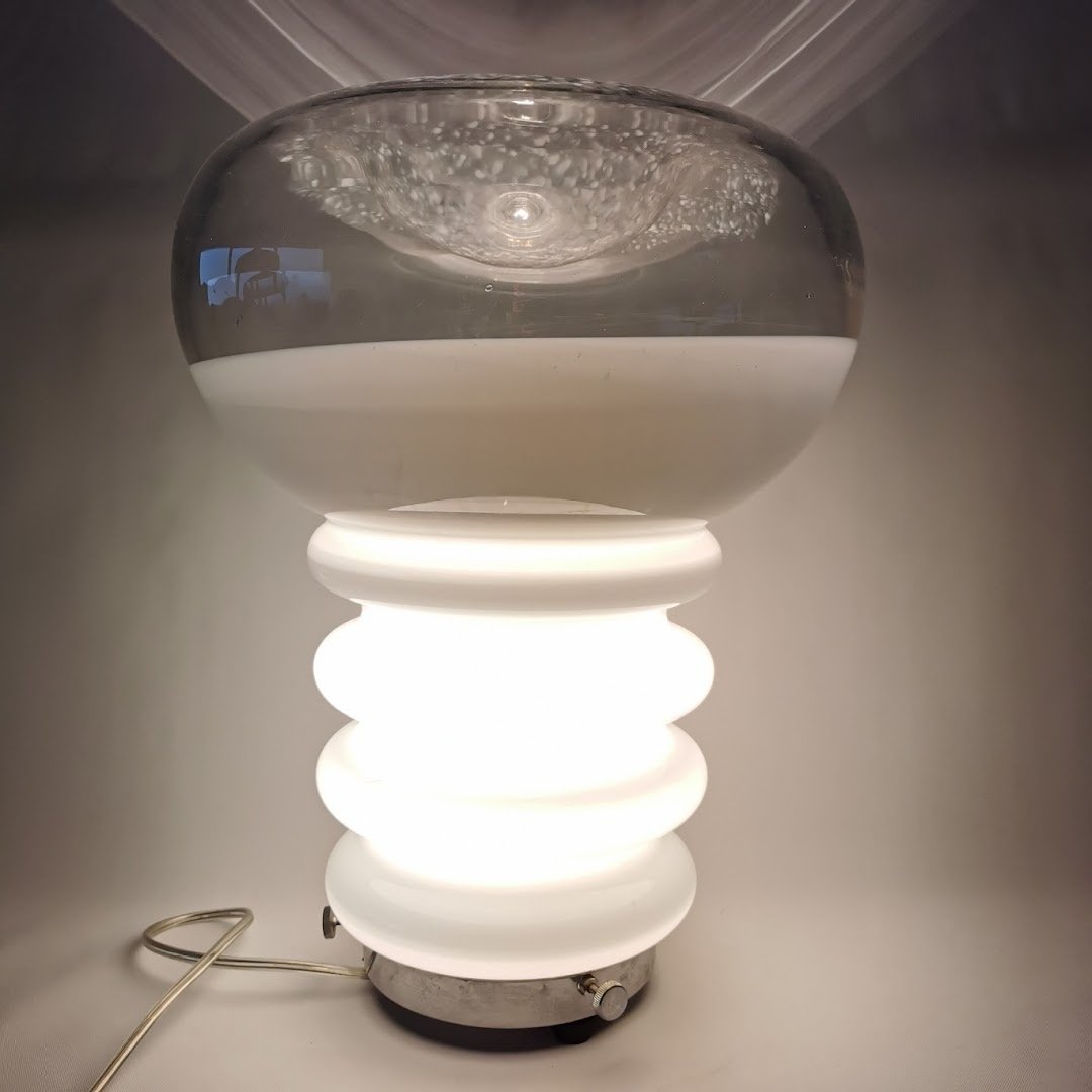 Italienische Vintage Bodenlampe in Glühbirnenform 1960-70 Lampen Carlo Nason Mazzega Murano
