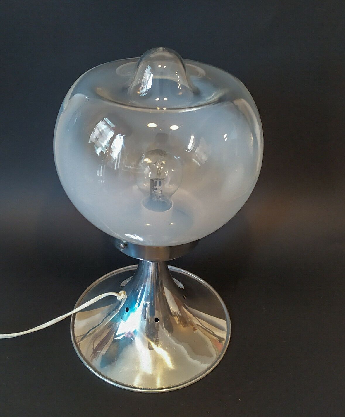 Vintage Design Tischlampe zugeschrieben Mazzega um 1970 Lampen Murano Mazzega