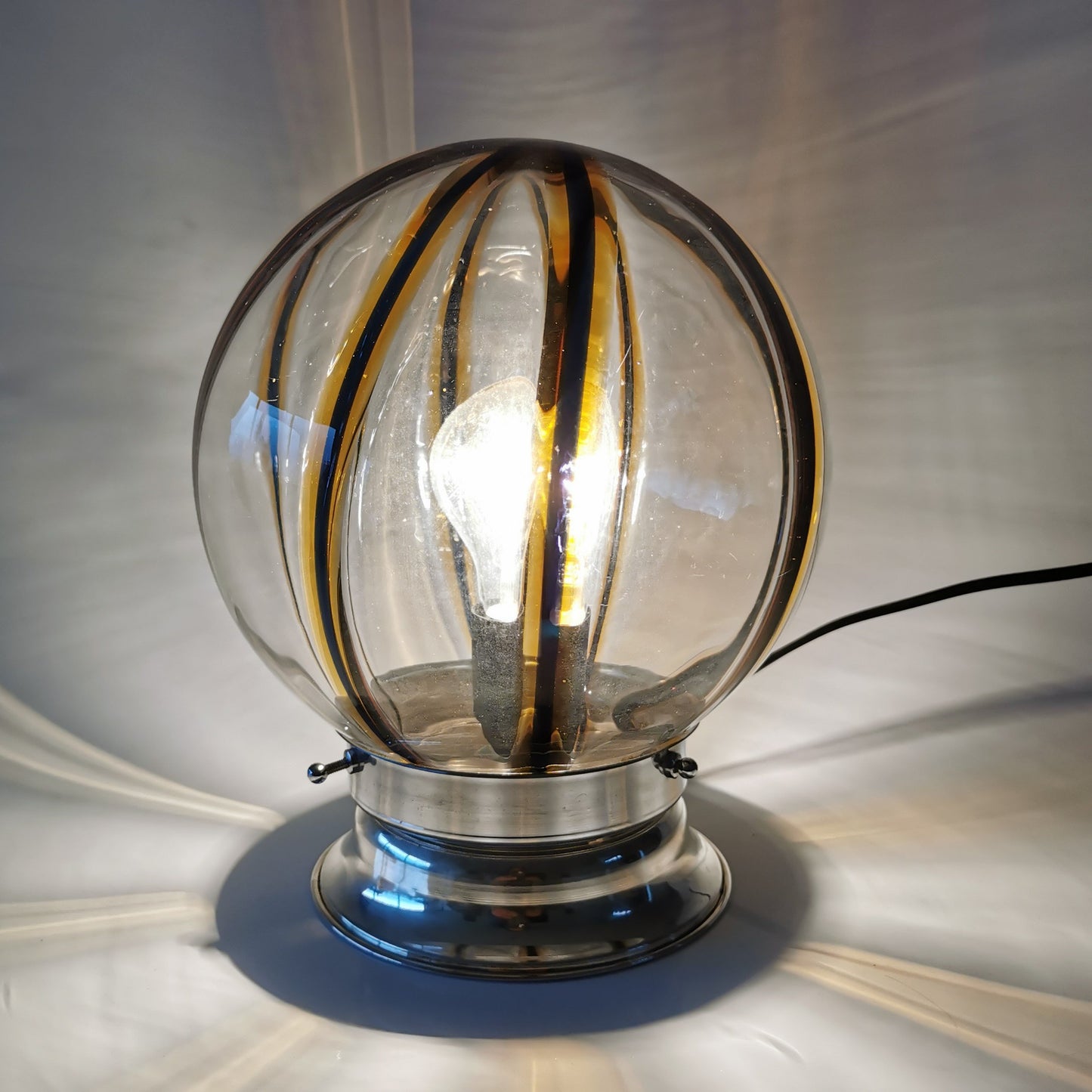 Tischlampe Design Toni Zuccheri für Mazzega um 1970 Lampen Toni Zuccheri Mazzega Murano