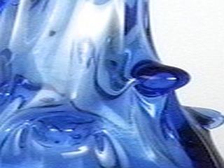 Hübsche blaue Noppenvase Vasen vendor-unknown